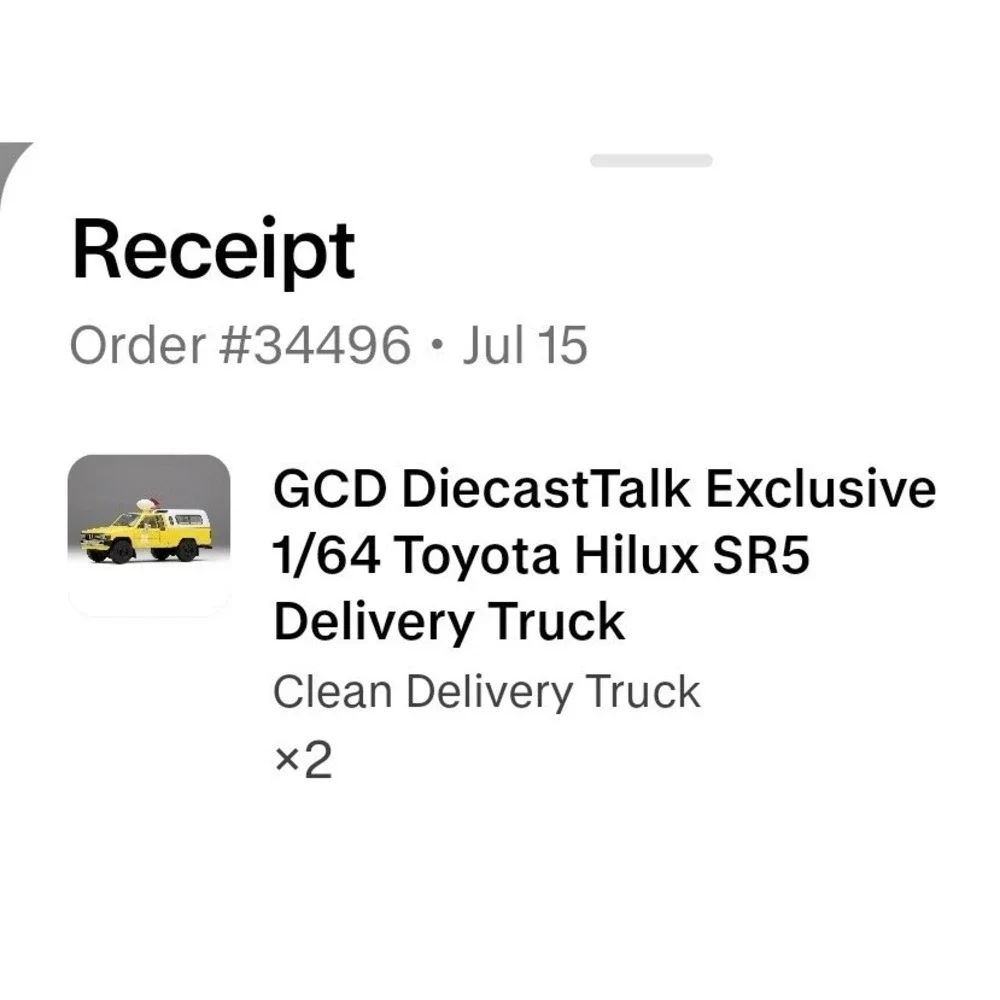 GCD DiecastTalk 1985 Toyota 4x4 Pickup Truck Toy Story Pizza Planet In Pizza Box